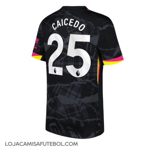 Camisa de Futebol Chelsea Moises Caicedo #25 Equipamento Alternativo 2024-25 Manga Curta